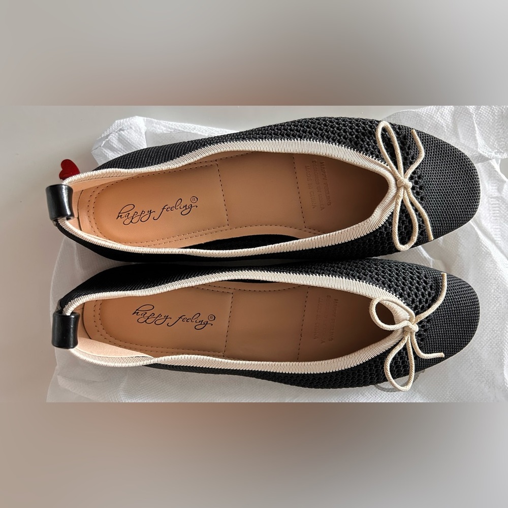 Knit Almond-Toe Ballet Flat